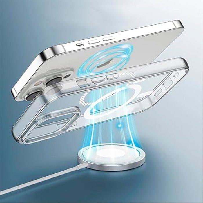 Coque - cool - iphone 15 plus - magnétique - transparent - souple