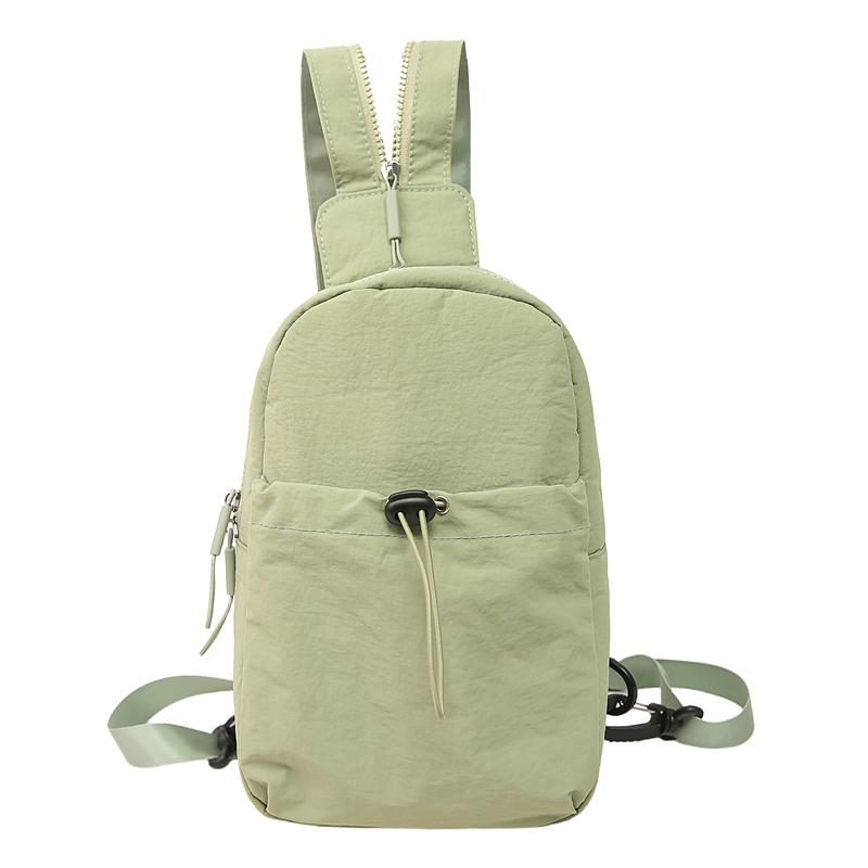Solid Color Multifunctional Backpack Women's Lightweight Chest Bag