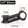 BUCKLOS Ultralight Mountain Bike Stem, Aluminum Alloy, Matte Black, 7/17/22° Positive/Negative Options