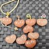 Peach Blossom Heart-Shaped Jade Pendant & Lotus Root Powder Loose Beads for DIY Jewelry Making