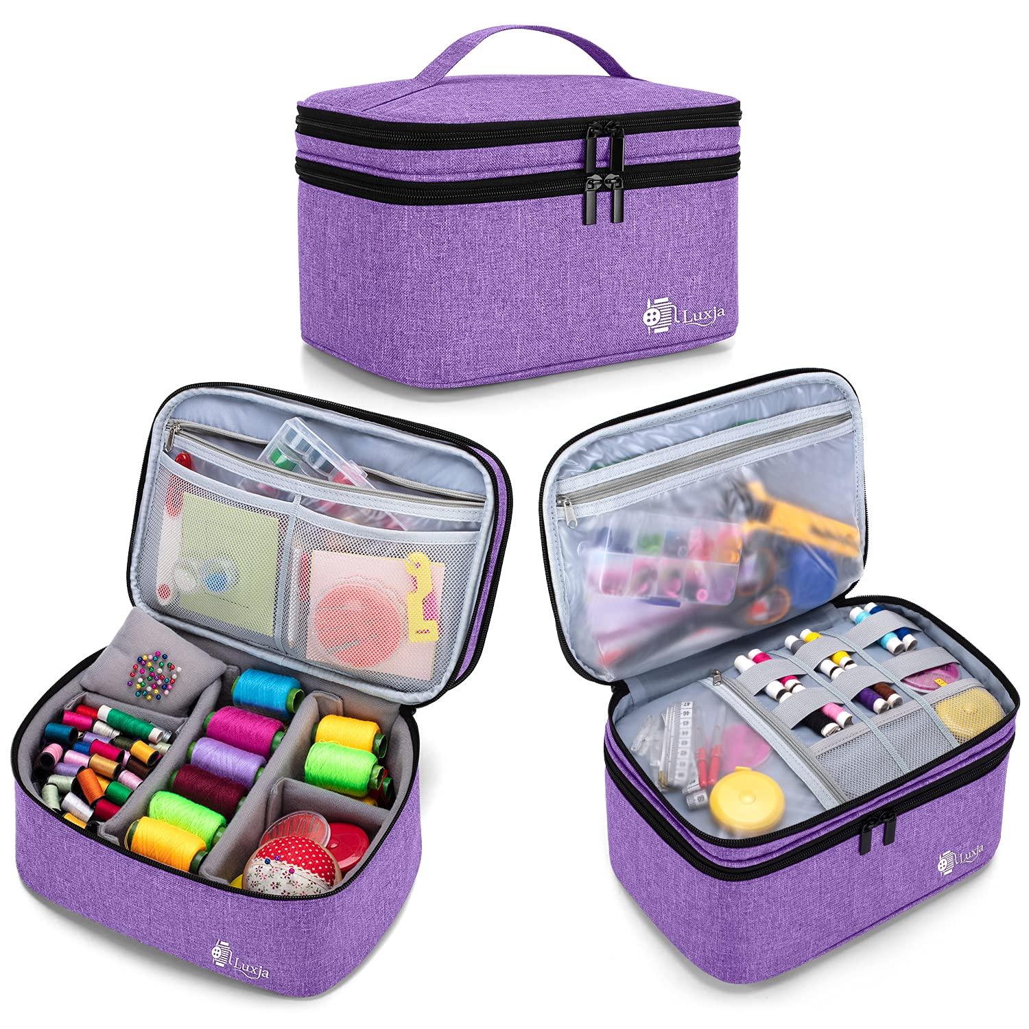 

Luxja Швейная Большая Вместимость Швейный Инструмент Фиолетовая Сумка/Швейная Коробка, (Только сумка), Хранилище, фиолетовый
