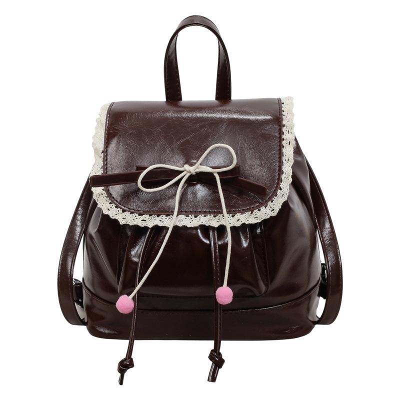 Schoolbag Korean version of high-end simple and versatile lightweight backpack bag women's 1011 summer new high-end cute small backpack