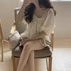 Women's Square Neck Shirt Summer Loose Bubble Sleeve Short Sleeved Top Shirt