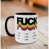Tasse - fuck - blanc - céramique - 320 ml - 9,5 cm