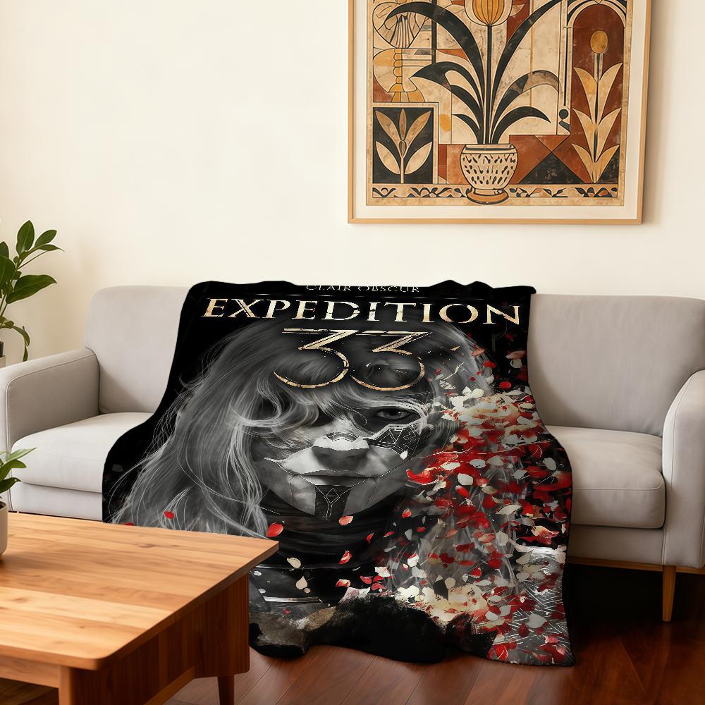 C-Clair Obscur Expedition 33 Blanket Super Warm Comfortable Plush Throw Blanket Child Home Sofa Bedroom Gift 30x40in