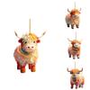 Cow Festive Cartoon Car Accessory In Bright Acrylic For Fun Interior Vibes
