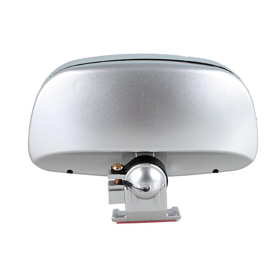 2x Adjustable Blind Spot Mirror Car Rear View Side Mirror 180° Wide Angle Silver