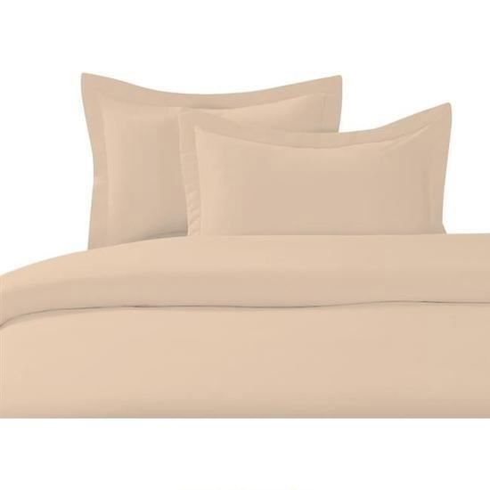 DUBLANC Housse de couette 140x200cm IVOIRE.