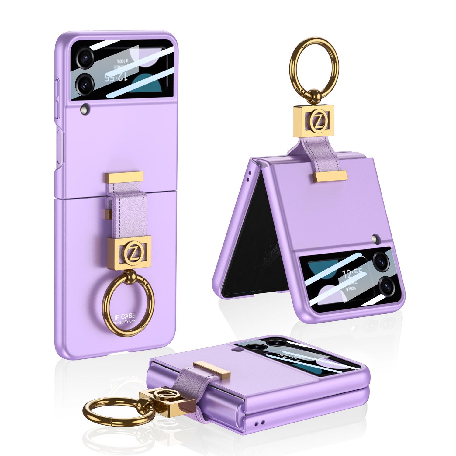 

GKK Ultra-Thin Protective Case with Z Ring for Samsung Flip4 Foldable Phone Samsung Galaxy Z Flip3