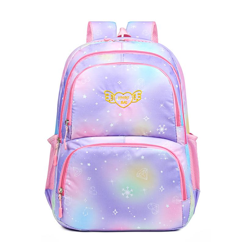School Bag Starry Sky Gradual Change Fashion Soft Cute Art Backpack Single Large Capacity Student Bag