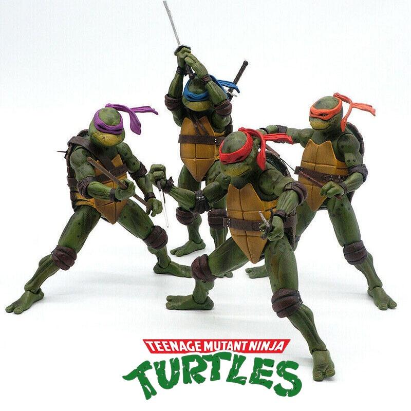 Tmnt 1990 Movie Action Figures Statue Model Toy 7" Neca