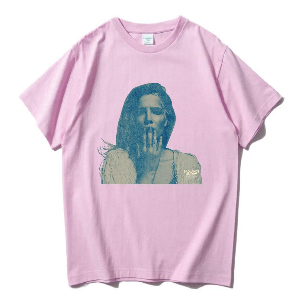 HALSEY Badlands Tshirts Short Sleeve Cotton Female/Male T-shirt Casual O-neck Geaphic Tee-shirt Printing Clothing Tee