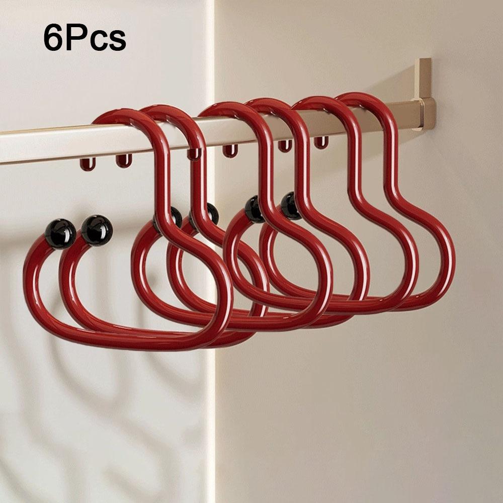 6Pcs Anti Slip Circle Ring Hat Hanger Plastic Hat Storage Hook Round Scarf Tie Hanger  Wardrobe