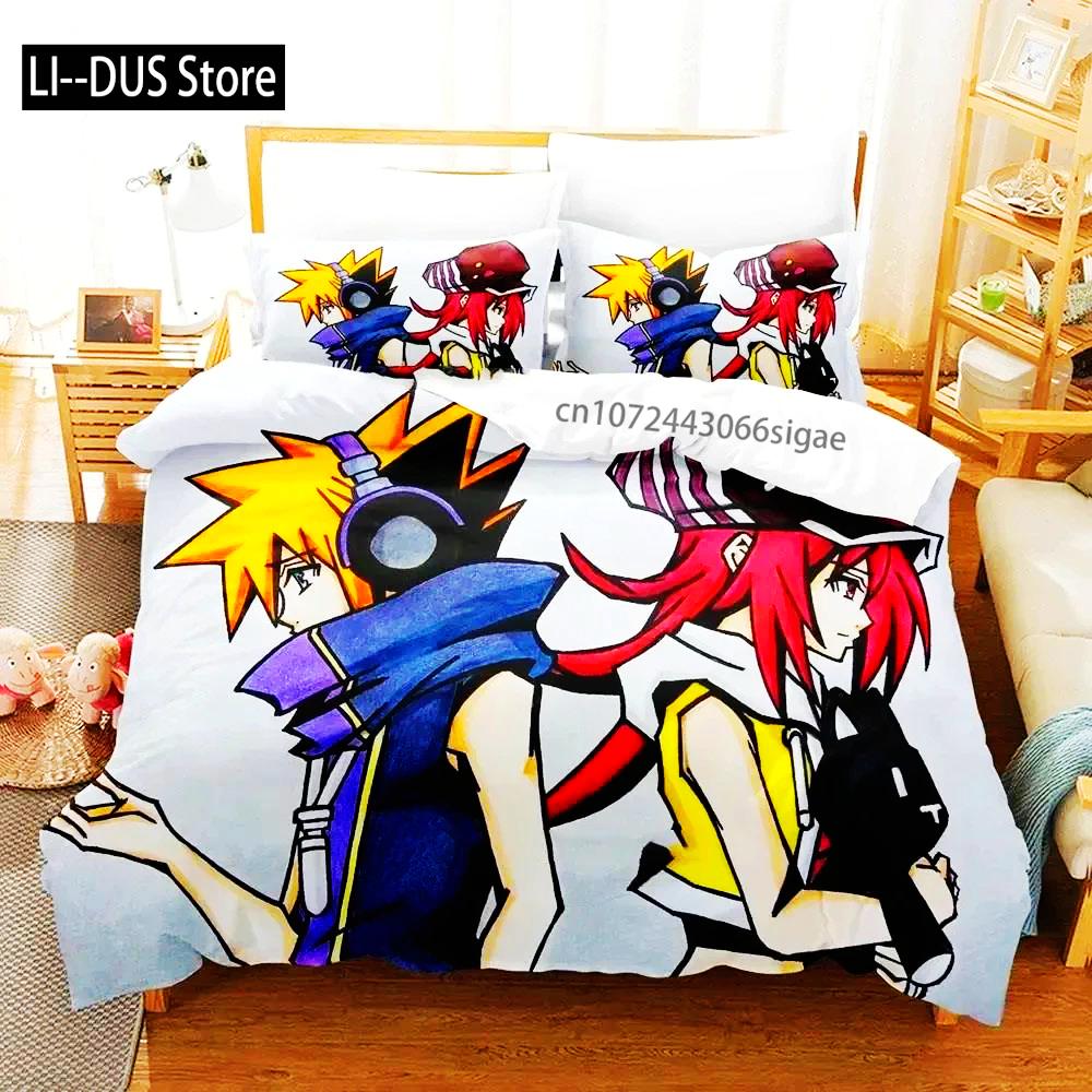 Anime The World Ends With You Neku Sakuraba Bedding Set Duvet Cover Bed Set Quilt Cover Pillowcase Comforter King Queen Size
