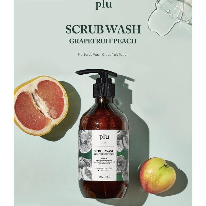 FLU Scrub Body Wash – Grapefruit Peach Scented – 500g