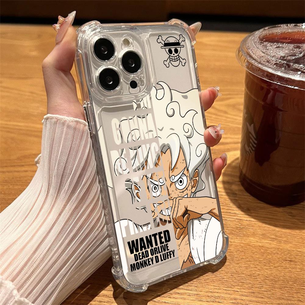 

Anime ONE P-PIECE phone case For Samsung Galaxy S25 S23 S24 S22 A06 A50 A07 A20S Ultra Plus FE Anti Fall Transparent Samsung A17
