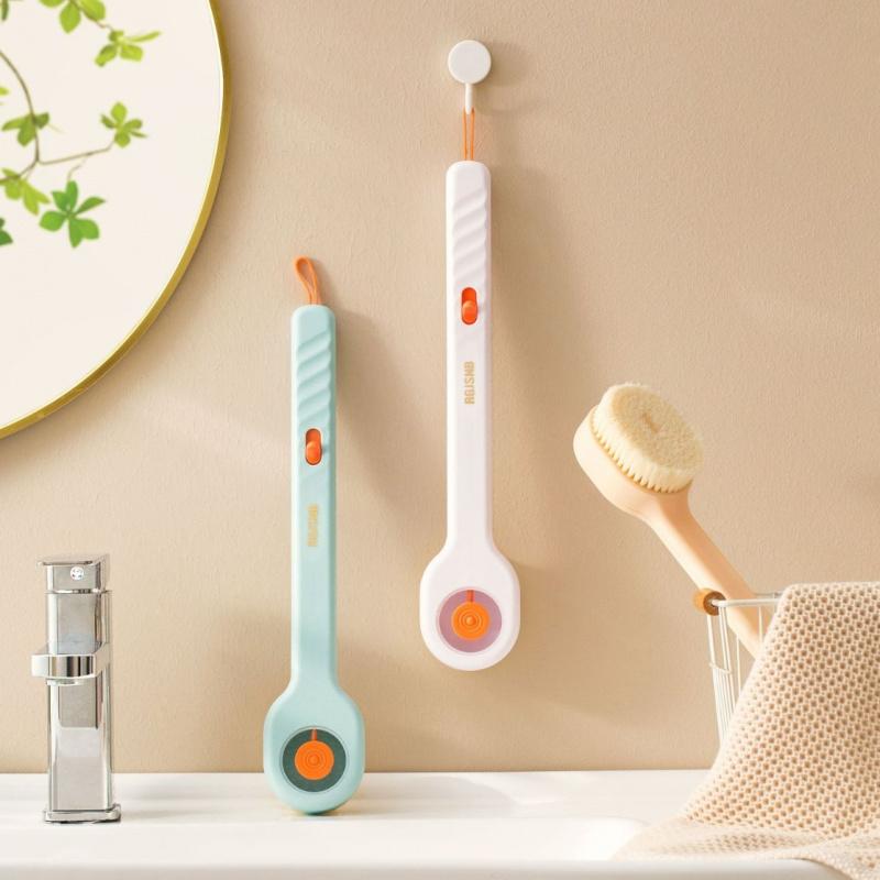1Pcs Long Handle Back Brush Automatic Liquid For Shower Soft Hair Exfoliating Bath Brush Skin Health Shower Back Scrubber Tools