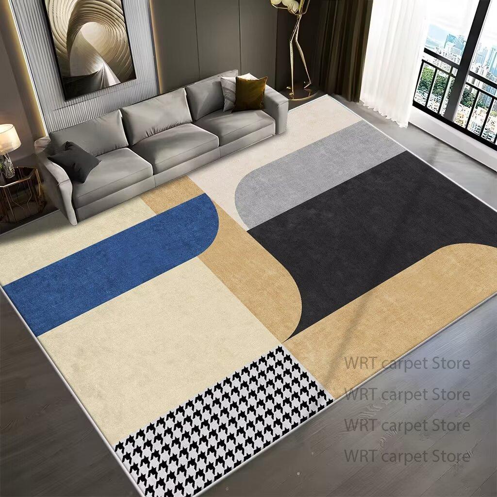 Modern Geometric Art Style Living Room Carpet Funny Pattern Home Decoration Sofa Area Rug Bedroom Lounge Non-slip Washable Mats