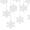 12 Pcs Felt Snowflake Christmas Ornaments White Snowflake Hanging Decoration