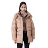 Jinyujie Women's Winter Mid-length Maillard Puffer Down Jacket