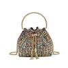 Dámská večerní kabelka s křišťálovými kamínky - Módní crossbody taška přes rameno s diamantovým zdobením