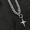 Cool Punk Choker Handsome Hiphop Cross Pendant Korean Style Necklace Man Necklace Clavicle Chain
