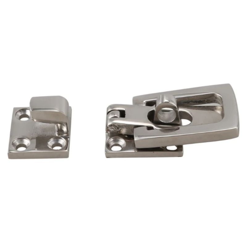 Lockable Door Lock Catch Silver Finish Anti-Rattle Design Anti-Rattle Fastener Marine Grade Marine Hardware Marine Application