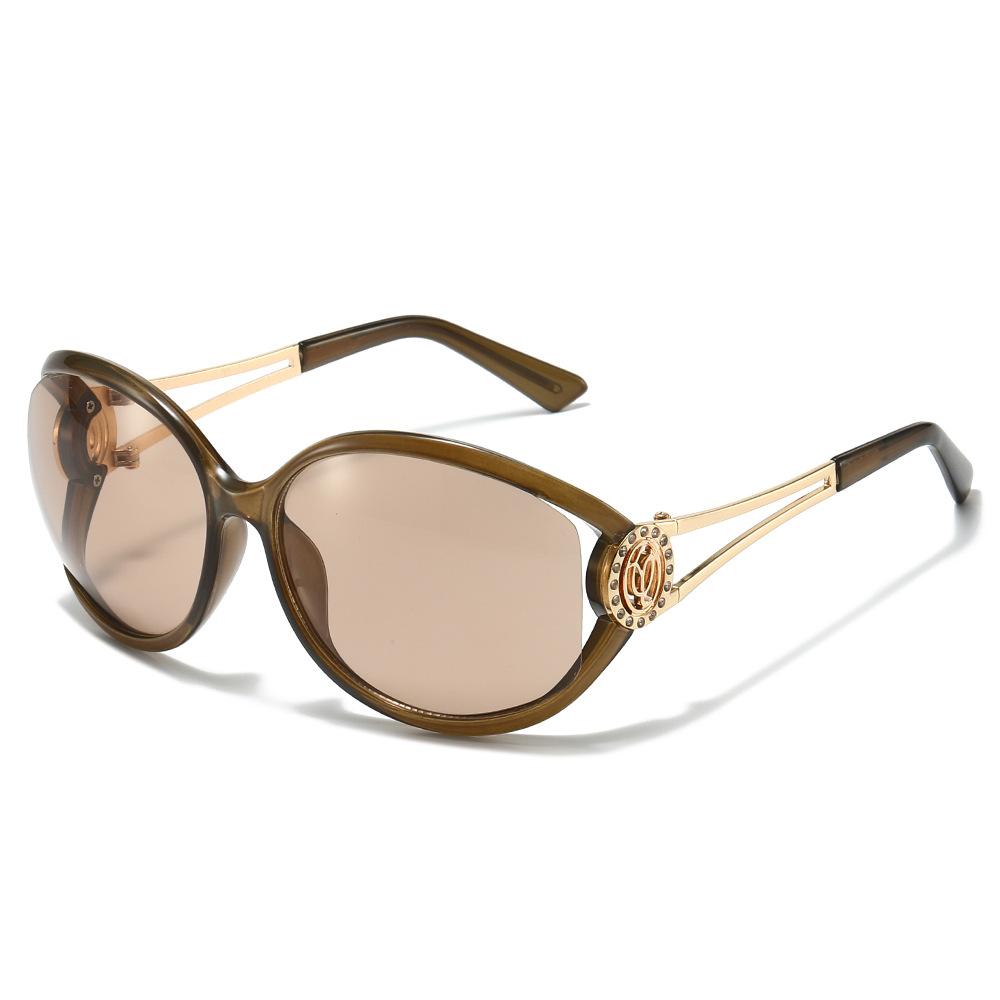 New large-frame fashion sunglasses ins wind outdoor driving sunglasses UV-proof round face sunglasses