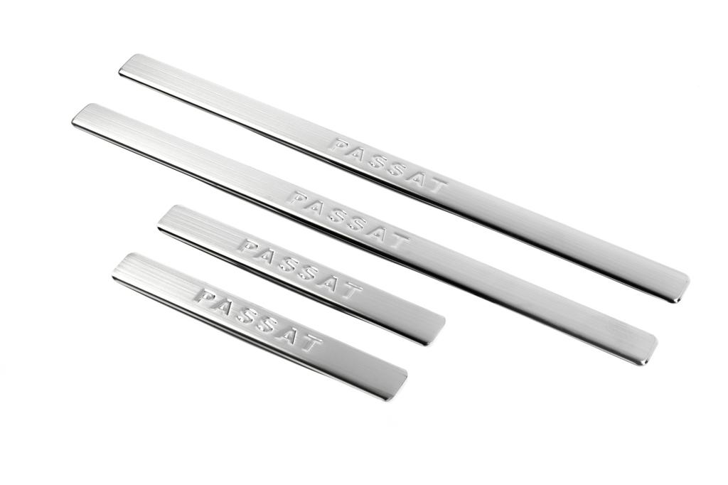 Door Sills OmsaLine Type 2 (4 Pcs, Stainless Steel) for Volkswagen Passat B6 2006-2012