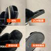 Mao Mao Slippers Cross Chain 2025 Autumn and Winter New Korean Version Flat Bottom Warm Indoor Cotton Mop Fashion Plush Shoes