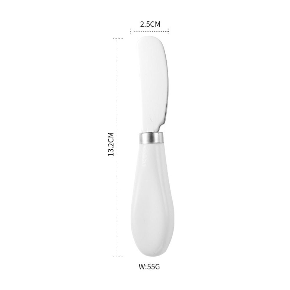 New Stainless Steel Cheese Knife Wipe Cream Ceramic Handle Butter Knife Bread Jam Kitchen Tools Canteen