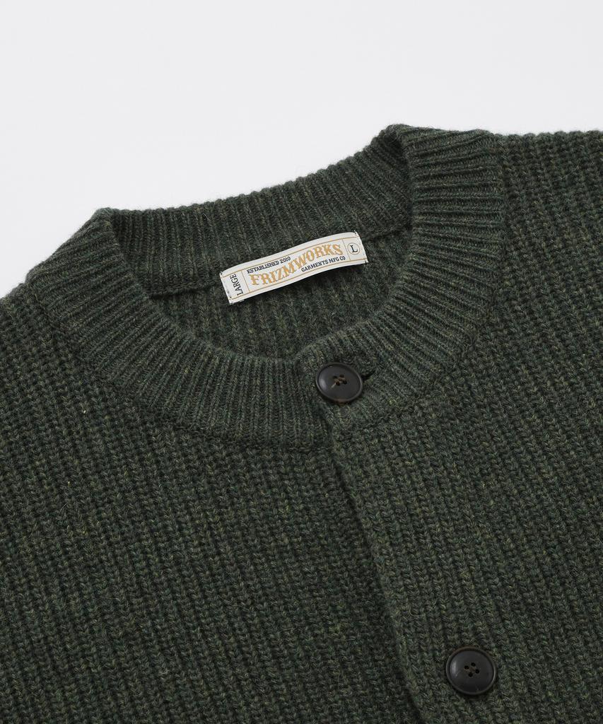 Frizmworks Heavy Wool Round Cardigan _ Forest Green