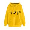 2025 new European and American fashion printed velvet versatile long-sleeved loose hooded sweater women's top trendy clothing