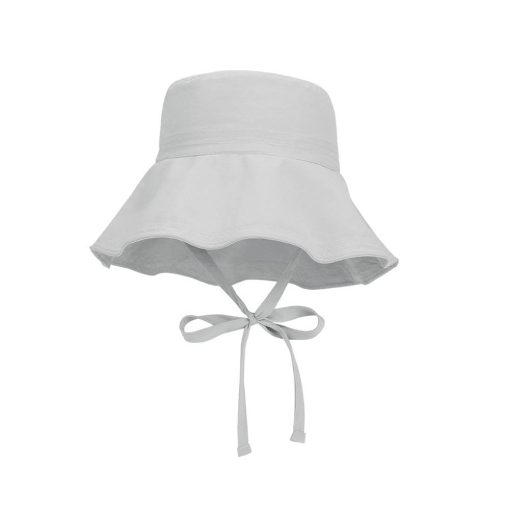 Solid Color Summer Sun Hat Lace Up Bucket Hat Fashion Sunshade Hat  Travel