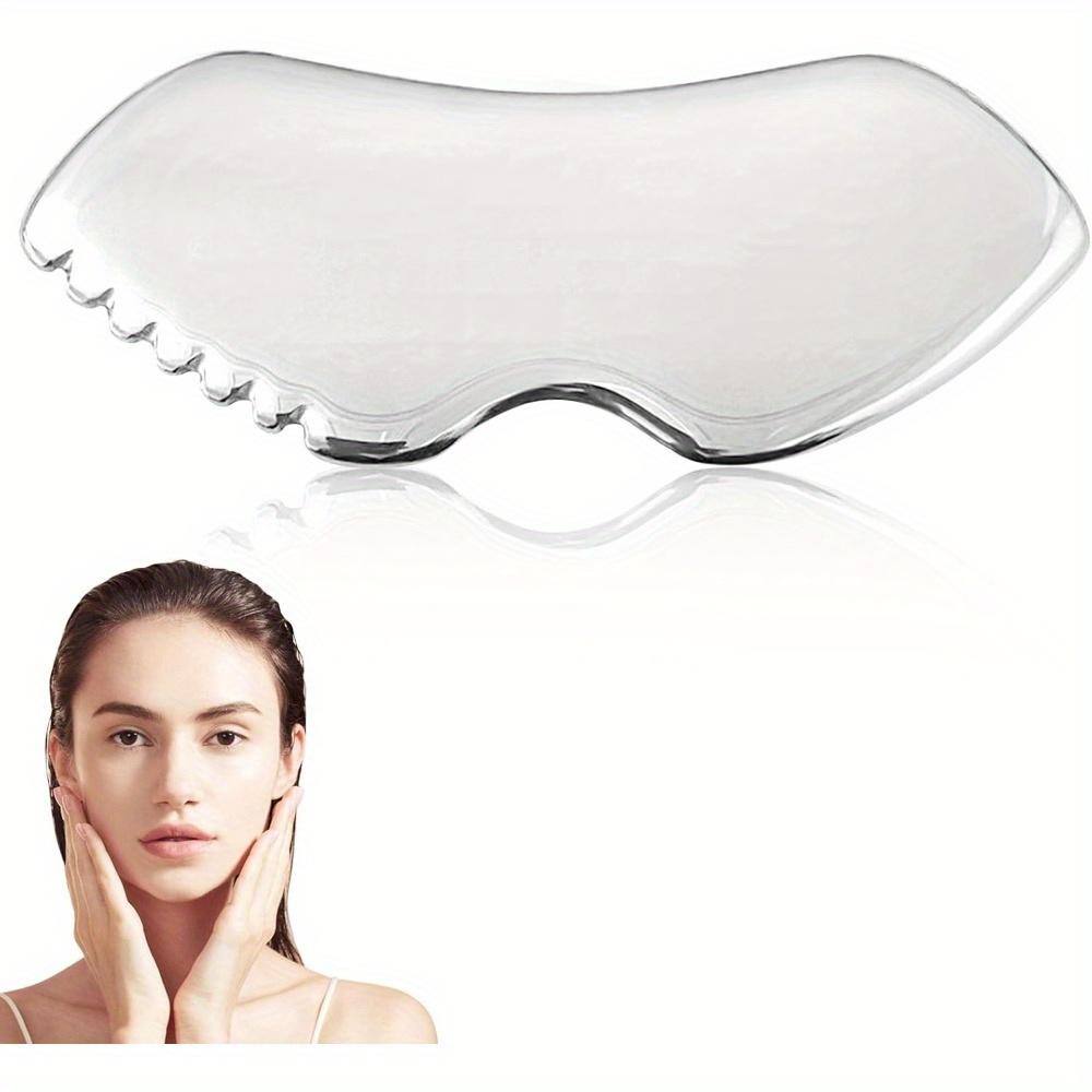 Gua Sha Stainless Steel, Metal Face Gua Sha for Jawline Sculpting, Guasha Tool Face Body Gua Sha (Silvery) Guasha Board