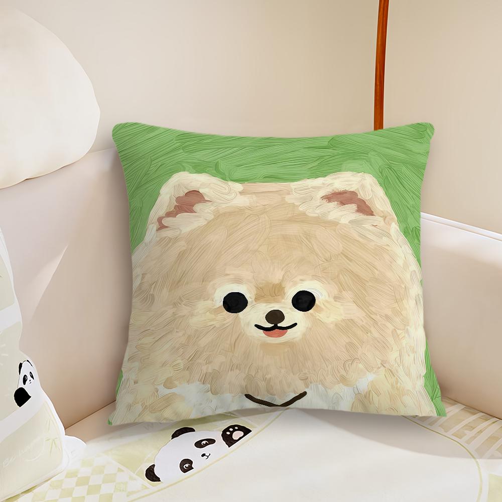 Cute cartoon art scribbled puppy dog cushion cover Plush Fabric Soft Double Sided Print Sofa Cushion Cover Throw Pillow Covers