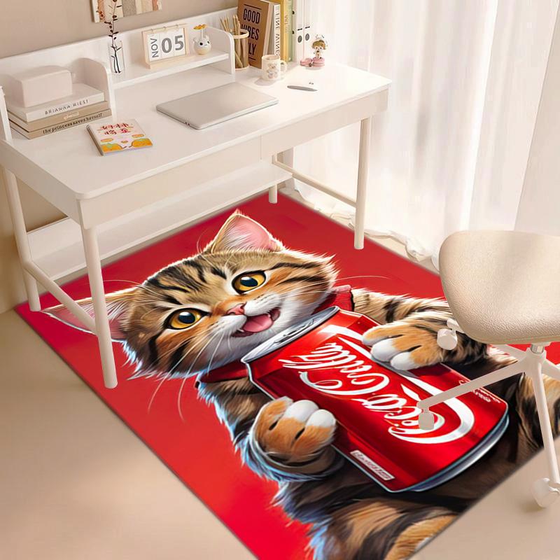Christmas gift Halloween themed cola beverage Coca Cola carpet is suitable for living room and bedroom doormats office balcony decorative carpet V25