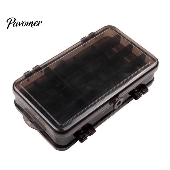 Double Sided Multi Compartments Fishing Tackle Box Bait Lure Hook Storage Case