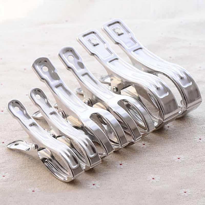 10 Pezzi Grandi Mollette in Acciaio Inossidabile per Asciugare la Biancheria in Casa, Trapunta, Mollette Antivento, Mollette per Bucato Domestico, Mollette per Telo da Spiaggia