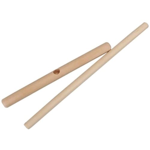 PULABO 2-Piece Wooden Crepe Maker with Pancake Batter Spreader Sticks, Kitchen Cookware Tools for Restaurants and Cafeterias, Durable