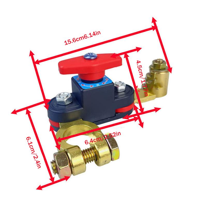 12V-24V Car Battery Disconnect Switch Bidirectional Joint Can Rotate Disconnect Switch Anti-Power Off Leakage Circuit Breaker