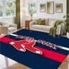 Boston Red Sox Design Crystal Velvet Rug Soft Decorative Mat for Bedroom Entrance