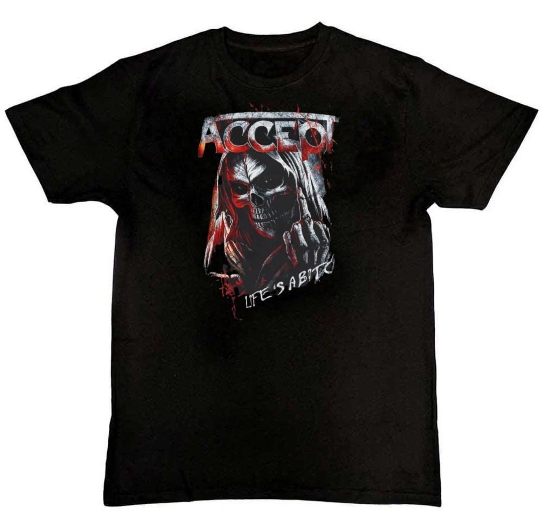 Vintage Accept Band Graphic Print Mens T-Shirt XXXL