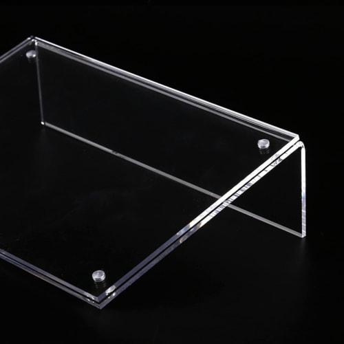 Heizi Card Display Case, L-Shaped, Set of 2, for Trading Postcards, Acrylic Frame, Screw-Down Magnet (Clear, Horizontal, A7 Trading Card Size)