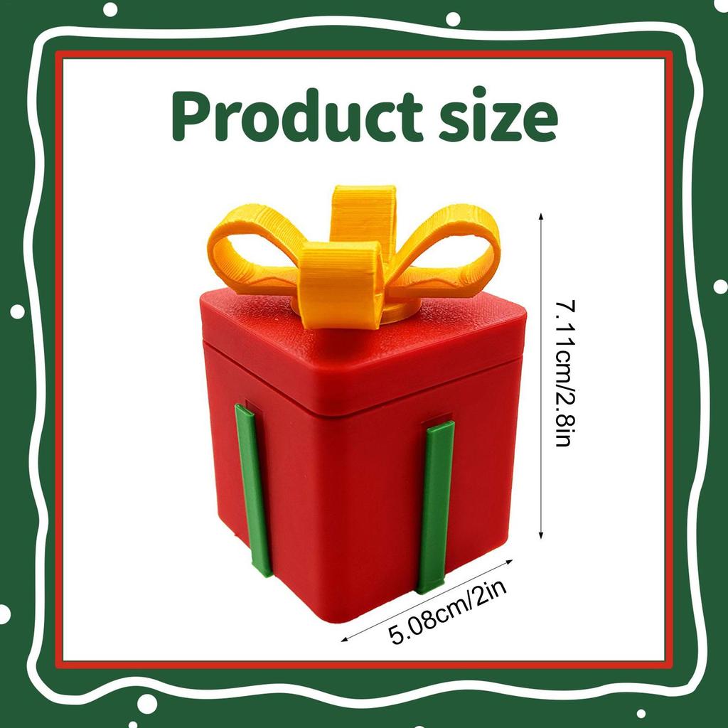 Joke Christmas Box 3D Printed Christmas Box With Pop-up Tree Cute Home Decor For Shelf Mantel Vanity Bedroom Office Kitchen