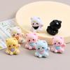 3Pcs/Bag Cute Waving Cat Figurines Car Ornaments Miniature Lucky Cat Home Desktop Decoration Diy Accessories Dollhouse Toy Gifts