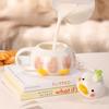 Garlic Duck Funny Ceramic Water Cup with Lid Cute and Creative Household Mug Girl's Birthday Gift