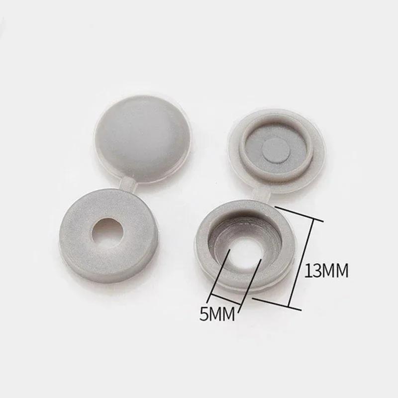 10/500PCS Motorcycle Car Screw Caps Nuts Covers Foldable Snap Protective Cover Hinge Plastic Button Furniture Upholstery Cover