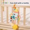 Plush Baby Car Seat Pendant With Rattle For Infant Sensory Development And Teething