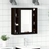 Modern Bathroom Mirror Cabinet with Storage Behind the Mirror and Decorative Storage On the Sides, 60x16x60 Cm